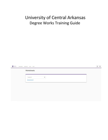 Degree Works Training Guide - UCA