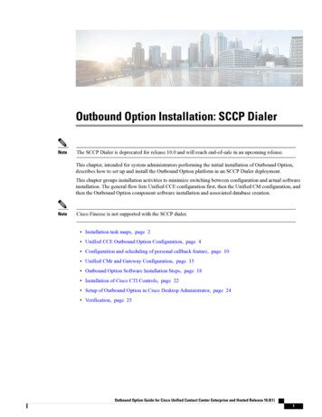 Outbound Option Installation: SCCP Dialer