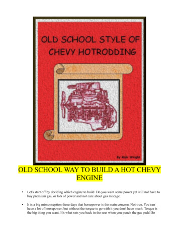 OLD SCHOOL WAY TO BUILD A HOT CHEVY . - OLD SCHOOL 