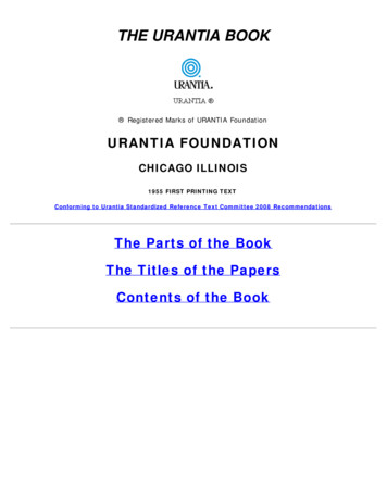 The Urantia Book - Front Page Index