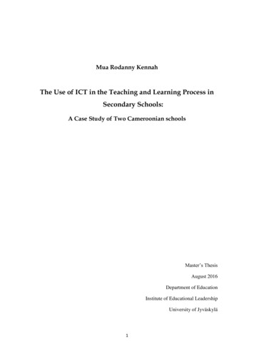 The Use Of ICT In The Teaching And Learning Process In .