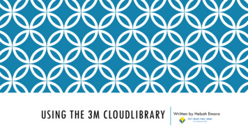 Using The 3M CloudLibrary - West Orange Public Library