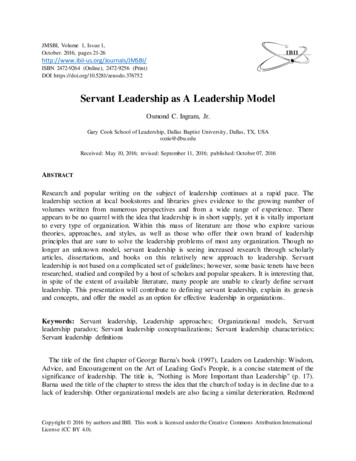 Servant Leadership As A Leadership Model