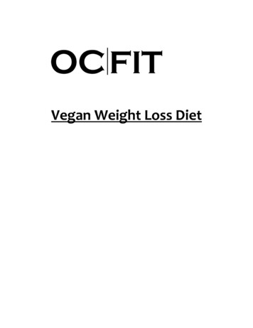 Vegan Weight Loss Diet - OCFIT