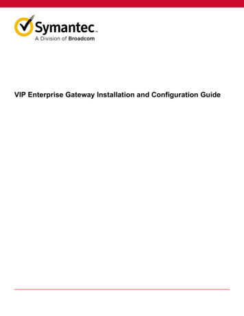 VIP Enterprise Gateway Installation And Configuration Guide