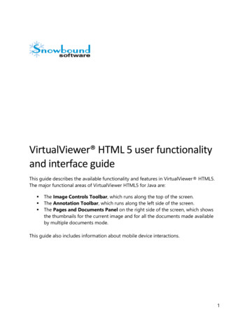 VirtualViewer HTML 5 User Functionality And 
