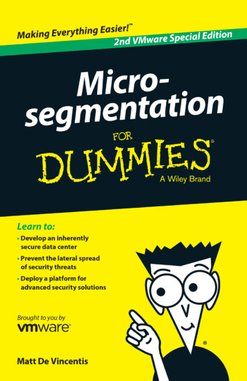 VMware Microsegmentation For Dummies 2nd VMware 