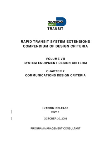 TRANSIT RAPID TRANSIT SYSTEM EXTENSIONS 