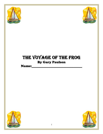 The Voyage Of The Frog - Mrsbettyswiston.weebly 