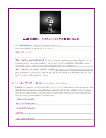 War Room Prayer Assault Journal