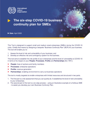 The Six-step COVID-19 Business Continuity Plan For SMEs