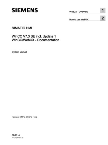 WinCC/WebUX - Documentation
