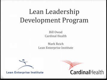 Lean Leadership Development Program