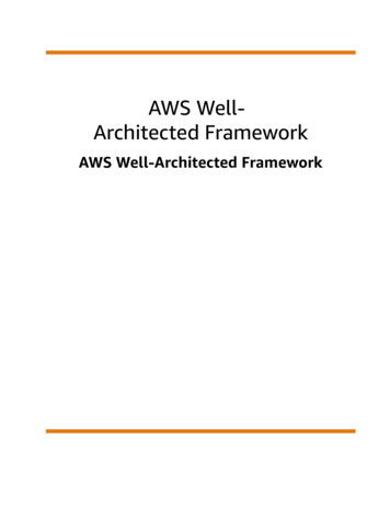Architected Framework AWS Well-