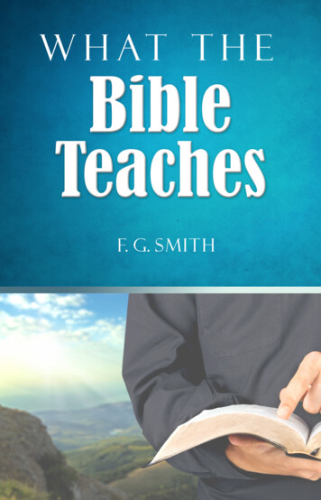 What The Bible Teaches - Church Of God Evening Light