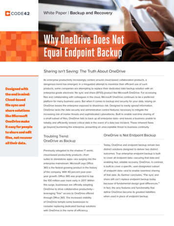 Why OneDrive Does Not Equal Endpoint Backup