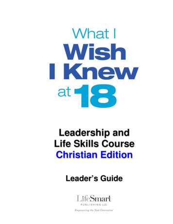 Leadership And Life Skills Course Christian Edition