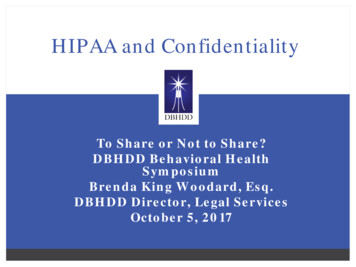 Confidentiality And HIPAA