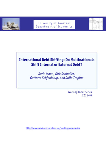International Debt Shifting: Do Multinationals Shift Internal Or .