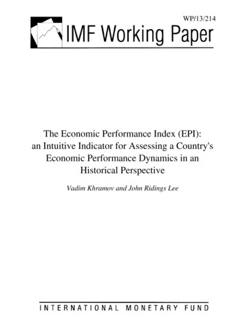 The Economic Performance Index (EPI): An Intuitive .