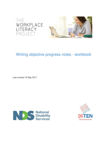 Writing Objective Progress Notes - Workbook