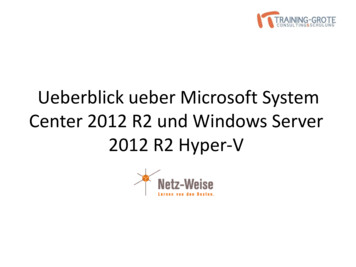 Ueberblick Ueber Microsoft System Center 2012 R2 Und Windows Server .