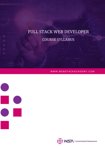 FULL STACK WEB DEVELOPER