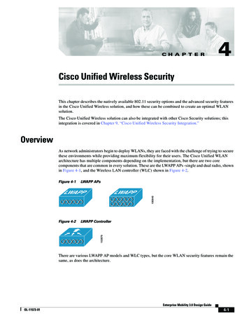 Cisco Unified Wireless Security