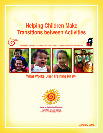 Helping Children Make Transitions Between Activities