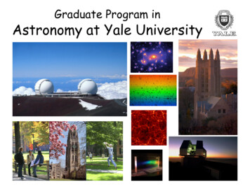 Graduate Program In Astronomy At Yale University