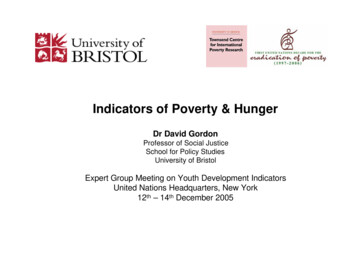 Indicators Of Poverty & Hunger - United Nations