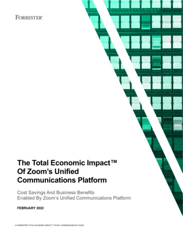 The Total Economic Impact Of Zoom's Unified Communications Platform