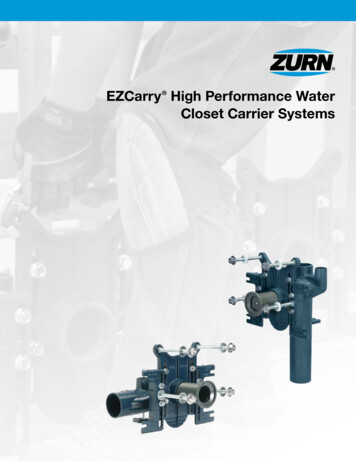 EZCarry High Performance Water Closet Carrier Systems