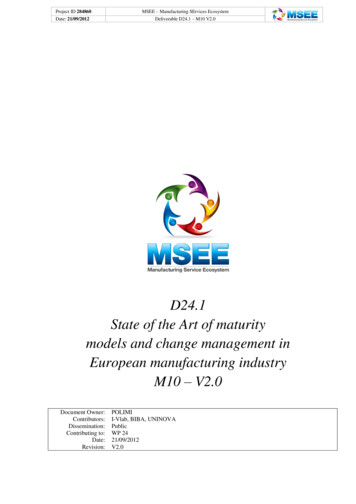 D24.1 State Of The Art Of Maturity Models And Change .