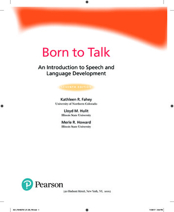 Born To Talk - Pearson Higher Ed