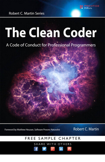 The Clean Coder: A Code Of Conduct For Professional .