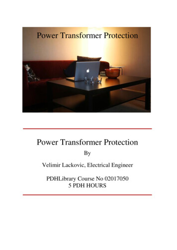 Power Transformer Protection - PDHLibrary 