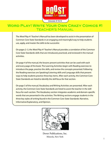 Grades 3 To 5 Word Play! Write Your Own Crazy Comics #1 .