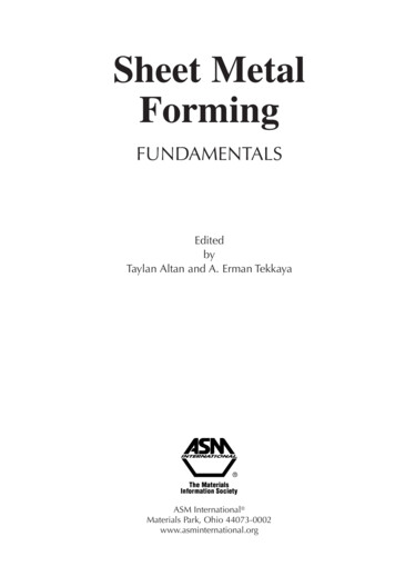 Sheet Metal Forming - ASM International