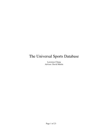 Universal Sports Database