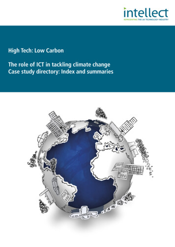 High Tech: Low Carbon The Role Of ICT In Tackling Climate .