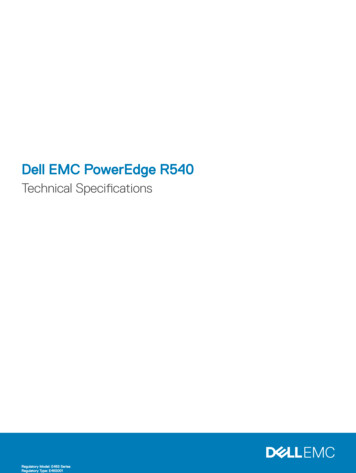 Dell EMC PowerEdge R540 Technical Specifications