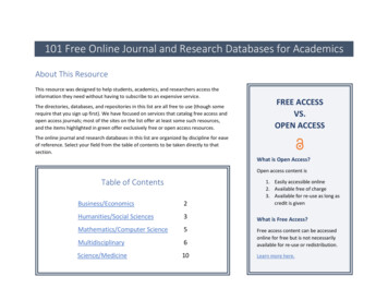 101 Free Online Journal And Research Databases For Academics