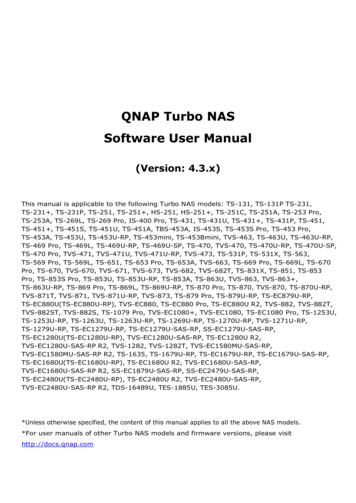 QNAP Turbo NAS Software User Manual - GfK Etilize