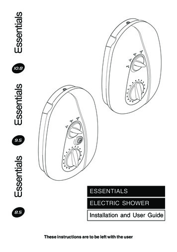 ESSENTIALS ELECTRIC SHOWER Installation And User Guide