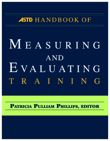 ASTD Handbook Of Measuring And Evaluating Training