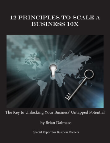 12 PRINCIPLES TO Scale A BUSINESS 10x
