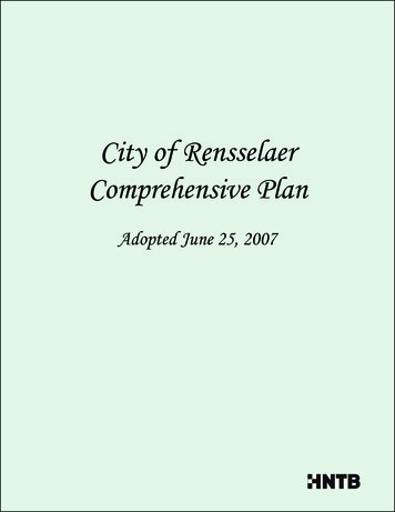 City Of Rensselaer Comprehensive Plan