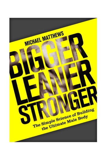 BIGGER LEANER STRONGER - Goodreads
