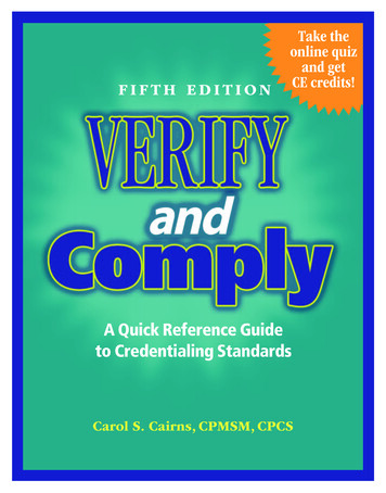 A Quick Reference Guide To Credentialing Standards